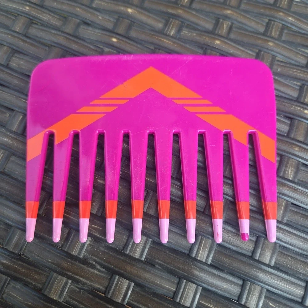 Mebco Pink Twice Dipped Volume Comb Vintage 1980s Retro Mini